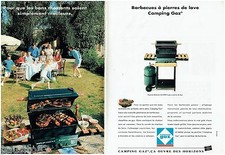PUBLICITE ADVERTISING 115  1993  CAMPING GAZ barbecue pierres de lave  (2p)