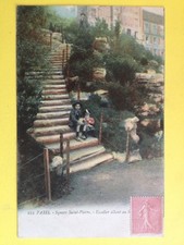 cpa PARIS Square SAINT PIERRE, ESCALIER allant au SACRÉ COEUR, Suzanne SCHLOSSER