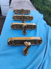 4 Ancienne crémones de fenêtre en bronze