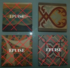 ANCIEN CARREAU EN CERAMIQUE CARRELAGE CIMENT MOTIF GEOMETRIQUE ART DECO 15x15 cm