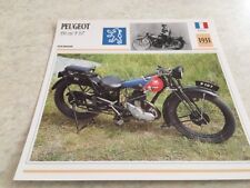 Carte moto Peugeot  350 cm3 P107 1931 collection Atlas motorbike France