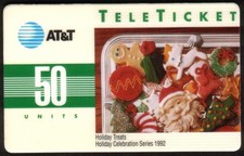 50U Carte Téléphonique De Noël 1992 (Espagnol) Friandises