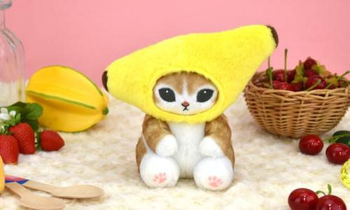 Peluche banane mofusand fruit - banane,