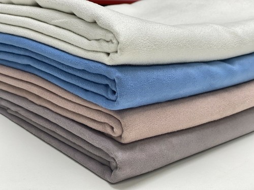 Tissu polyester faux - , daim