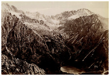 Suisse, Hohe Tatra, Popper See Vintage albumen print,  Tirage albuminé  17x2