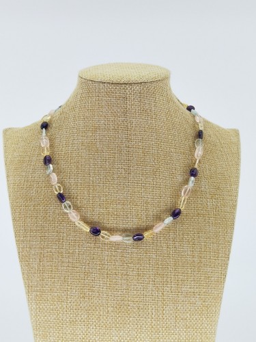 Collier perles ovales polies - ovales,