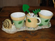 ensemble terre cuite escargot