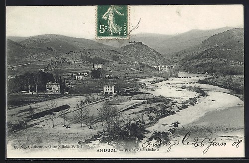 Cpa anduze plaine - anduze,, de
