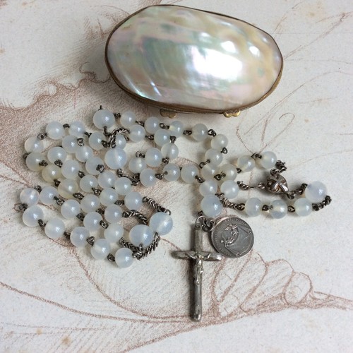 Chapelet argent massif boite - argent,