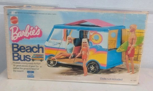 Mattel barbies beach bus with - barbies,
