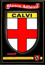 Carte postale blason adhésif Calvi - Kroma