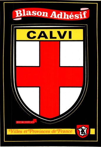 Carte postale blason adhésif