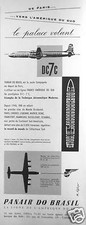 PUBLICITÉ DC7C PANAIR DO BRASIL LIGNES AÉRIENNES AMÉRIQUE DU SUD - RIPP LINPER