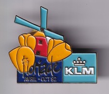 RARE PINS PIN'S .. AVION PLANE AIRLINES COMPAGNIE KLM FLORIADE 92 NEDERLAND ~GB