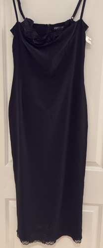 Dolce gabbana black slip dress - black,