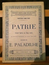 Paladilhe Patrie opéra partition réduction piano seul édition populaire Choudens