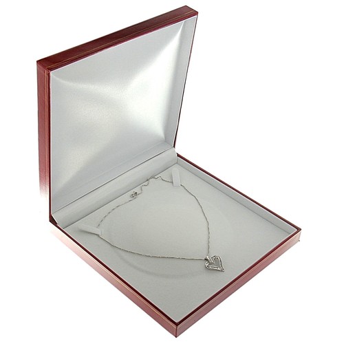 Red faux leather large - leather, chain