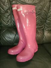 bottes caoutchouc Hunter P 40/41 roses UK7