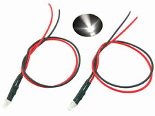 2x Ampoules LED Luciole Blanc chaud diode Pré Câblé 3mm haute luminosité 12V