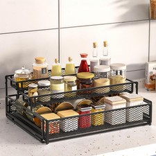 Étagère à épices debout extensible ensemble  design de tiroir pliable étagère...