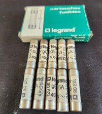 10 X Fusibles cartouche gG Ø8,5x31,5 6A/400V sans voyant Legrand 12306