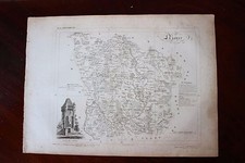 ✒ CARTE ca1830 département NIEVRE Nevers Cosne Clamecy Château Chinon