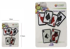 X Patch En Tissu Vêtement Brodé Motif Cartes De Poker Dfh