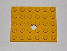 Lego Vintage Yellow Plate 5x6 with Hole ref 711/set 333 381 376 310 371 335