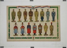 Les uniformes de l'armée française Guerre de 1939 1940 Affiche Originale