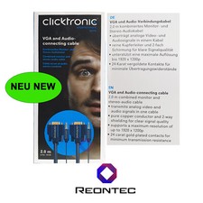 Câble D'Connexion VGA Et Audio Clicktronic 2M 70130 / 4040849701306