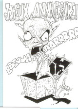 BREDA   carte postale Humour  (Joyeux anniversaire Horreur )  NB rare