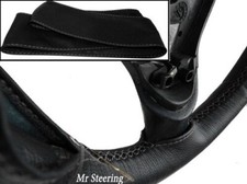 Véritable Noir Housse Volant Cuir pour Peugeot 106 Gris Point Meilleure Qualité