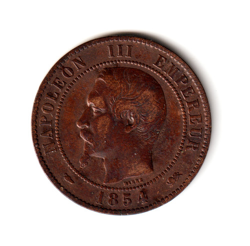 Dix centimes 1854 - 10,