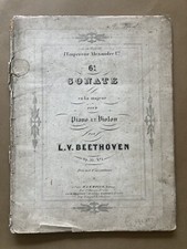 Beethoven Partition Sonate N°6 pour Piano et Violon