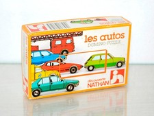 DOMINO - Les Autos - jeu éducatif Fernand Nathan - Vintage années 70 80 - R5 2cv