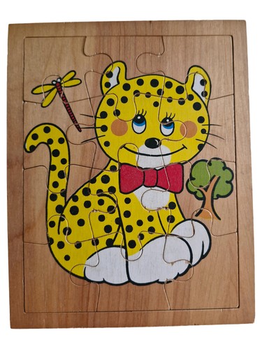 Puzzle bois guépard léopard - puzzle,
