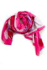 Vente Vintage Écharpe Rouge Rose Pareo Serviette De Plage Hippie Coton 120x160