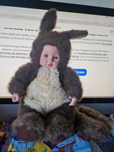 Peluche poupée doudou loup - peluche,poupée,,