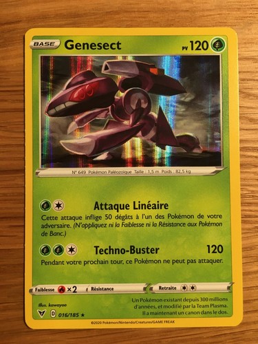 Carte pokémon holo genesect - carte,
