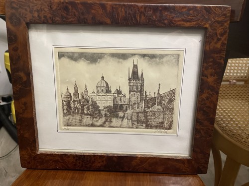 Ancien tableau ville signe - ancien,