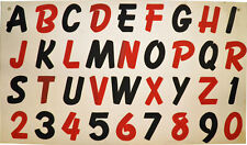 ALPHABET Grande Affiche Gouache Police de Caractères MAJUSCULES TYPOGRAPHIE