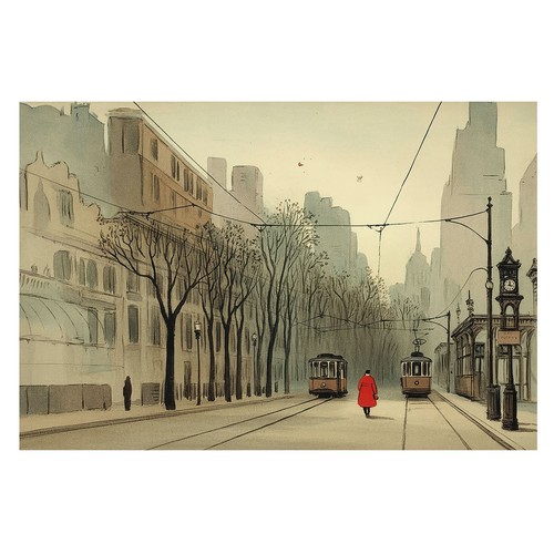 Peinture murale papier - murale, en