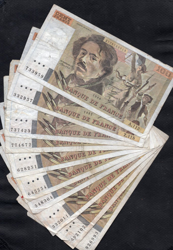 France lot billets de - de, 10