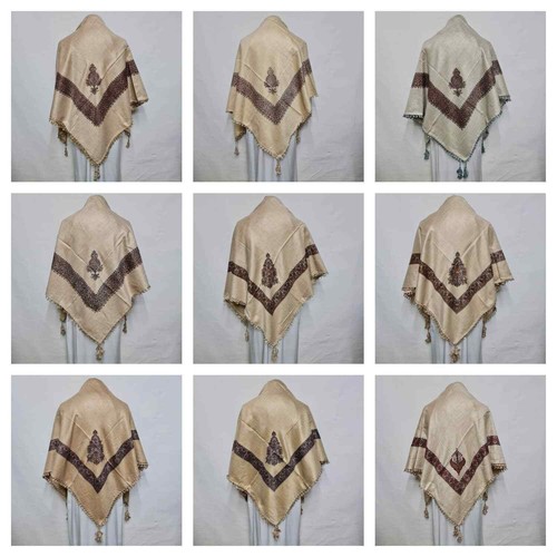 écharpe kashmiri beige pour - kashmiri,