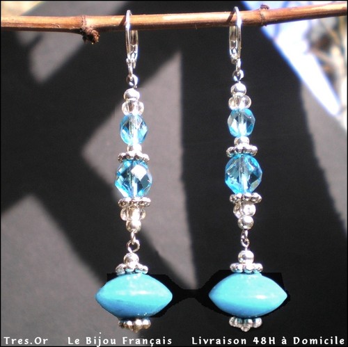 Cristal verre turquoise - &,