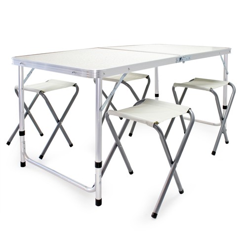 Ensemble table tabourets - table,