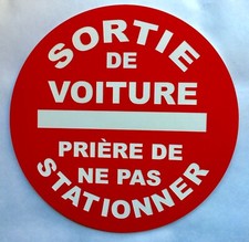 panneau SORTIE DE VOITURE