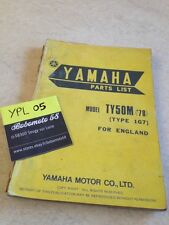 Yamaha parts list TY50 1G7 78