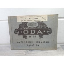 Catalogue pieces detachees 1933 - Accessoires ODA Automobile Aviation Industrie