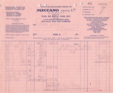 75 PARIS, fabricant, Meccano France 1935 jouets, dinky, trains